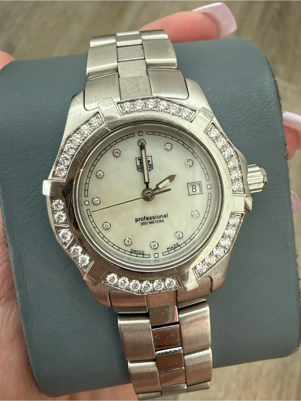 Tag Heuer Women's Aquaracer Diamond White Mother of Pearl Dial Watch